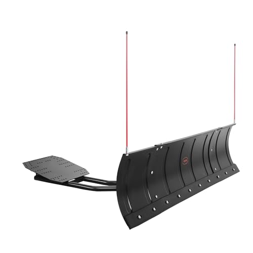 VEVOR Snow Plow Blade, 43 in/72 in Width Adjustable Snow Plow Kit, Easy to Detach, Universal Mount Plowing Attachment with Rubber Flaps, Heavy Duty Steel Blade, Compatible with Most UTV & ATV