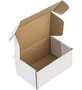 Mat Board Center, 26 Pack 6"x4"x3" Shipping Boxes, White Small Corrugated Cardboard Box