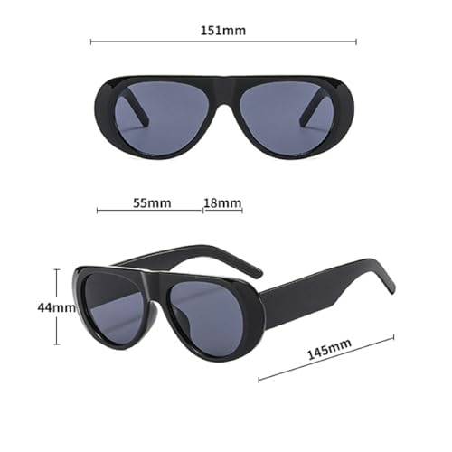 Melrose Fashion Large Frame Retro Sunglasses Male UV Resistant Oval Female Minimalist Style Pilot Sun Glasses Y072