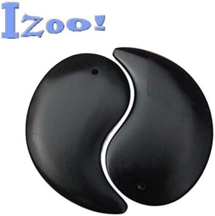 Izoo Bian Guasha Stone Scraping Anti-aging Gua Sha Massage Tool Natural Jade with Smooth Edge for Women (Combo Pack of 2)