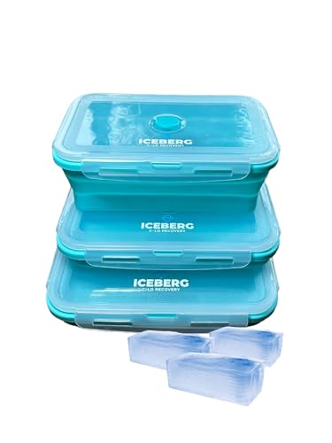 Ice Bath Ice Blocks Maker - 3 Pack | 40oz/1200ml Mold Cubes Trays Mould Containers Reusable | Easy Removal Refill Freezing Ice Bath Ice Blocks Maker - 3 Pack | 40oz/1200ml Mold Cubes Trays Mould Containers Reusable | Easy Removal Refill Freezing