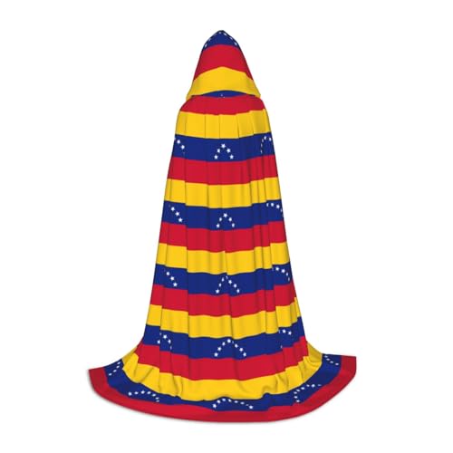 Cape à capuche drapeau du Venezuela : le costume médiéval idéal pour Halloween