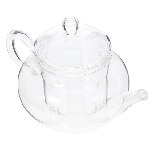 Mobestech Tetera De Vidrio Resistente Calor Con Infusor Extraíble Para Casa y Oficina Práctico y Cómodo