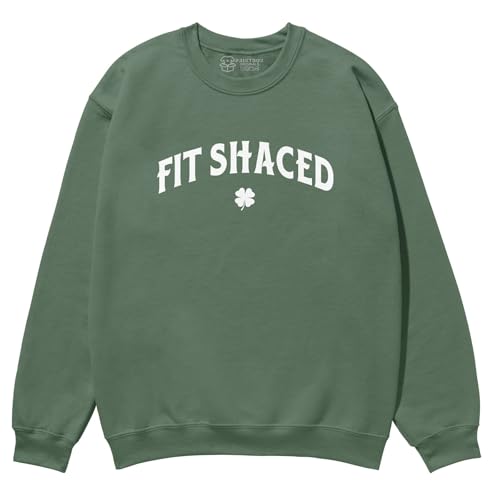 Fit Shaced Sweatshirt, Saint Patricks Day Crewneck Sweater, Shamrock Clover Jumper for Men Women