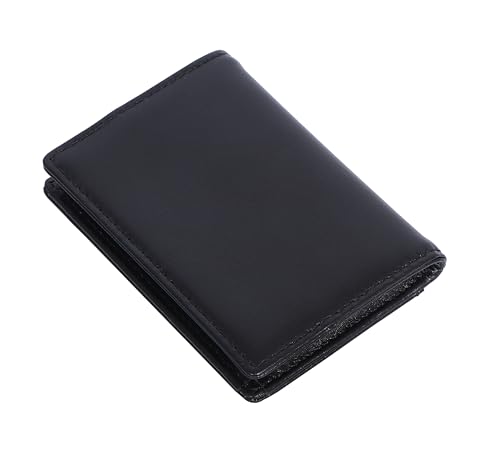 Genuine Leather Travel Coin Purse - RFID Blocking Anti-Theft Wallet with Bus Pass Slot & Card Holder, Compact Organizer for Coins/Cash/Cards - Black-Coin purse for travel to Europe and Japan2