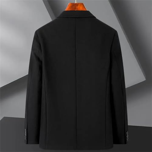 Men's Wool Blend Blazer Fall Winter Oversized Solid Color Business Wedding Daily Commuting Suit Jacket2
