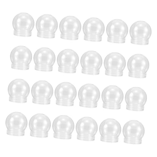 24 Bolas de nieve navideñas Cabilock de plástico transparente para rellenar globos 2