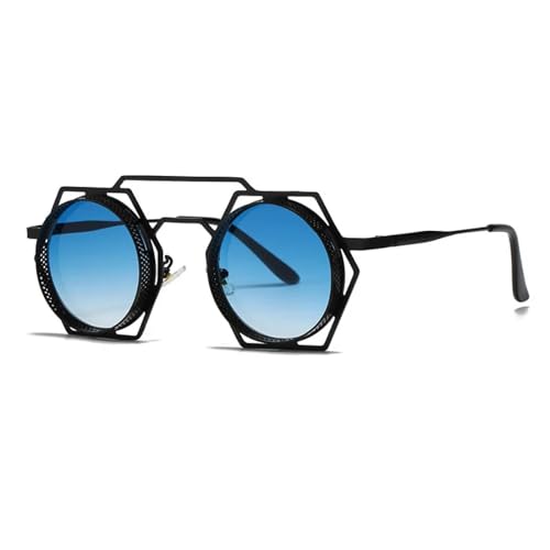 Lunettes de soleil rondes steampunk anti-éblouissement latéral UV400