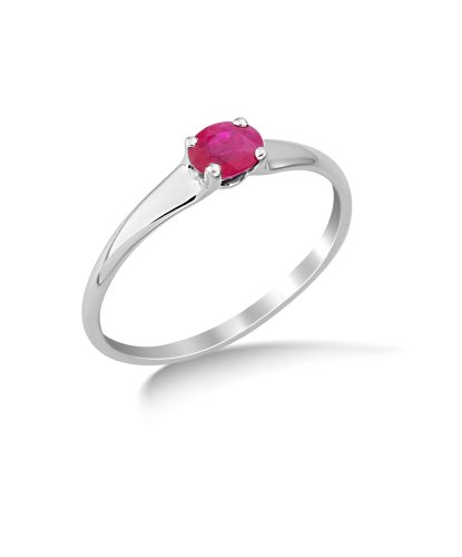 Preisvergleich Produktbild Miore Damen-Ring mit Rubin 9 Karat 375 Weißgold MG9120R