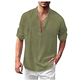 Herren Langärmeliges Tops Gemustertes V-Ausschnitt Herren Langarm Poloshirt Lose Passform Schnell Trocken Dünne Polohemd Für Männer