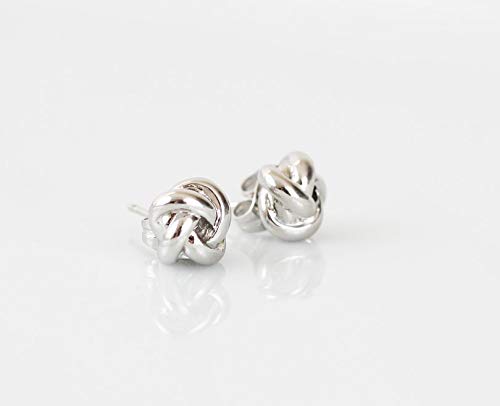 Thank you for Helping Tie the Knot | Bridesmaid Gift | Love Knot Earrings | Knot Studs | Bridesmaid Proposal Gift | Thank you Gift (White Gold Plated) - Image 5