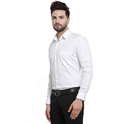 Image of Hancock Solid Pure Cotton Slim Fit Shirt Black