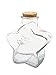MasterChinese 30 Fl. Oz (900ML) Large Origami Star Glass Jar with Cork Lid (Star)