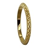 Réalisé en Plaqué Or LES POULETTES BIJOUX - Bague Plaqué Or Alliance Ciselée - taille 52