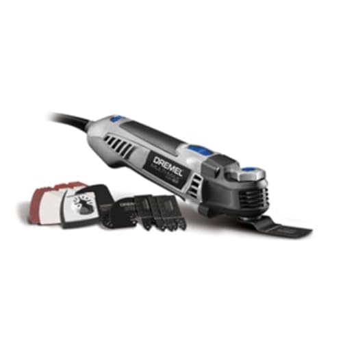 Dremel MM50-01 Multi-Max Oscillating DIY Tool Kit with Tool-LESS Accessory Change- 5 Amp- Multi Tool with 30 Accessories- Compact Head & Angled Body- Drywall, Nails, Remove Grout & Sanding