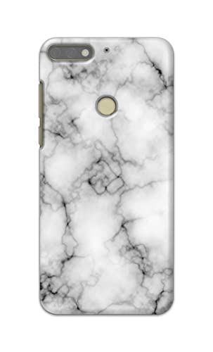 Image of Light White Marble Texture Natural Pattern Hard Back Case Cover for Honor 7C / Huawei Y7 Prime (2018) / Huawei Y7 (2018) / Nova 2 Lite Back Cover -(J5) VNS2230