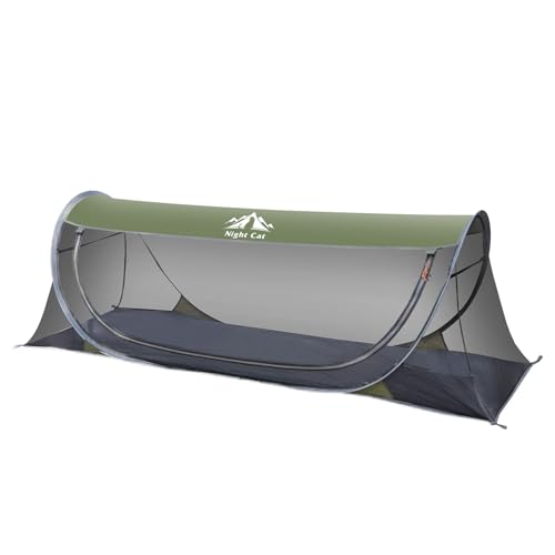 Night Cat Pop-up Mosquito Tent: 1 Person Camping Tent with...