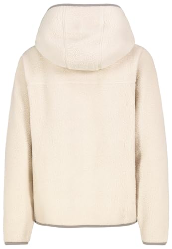 Sublevel Damen Teddy Fleece Jacke, Kuschelig Warm, Sherpa, Herbst Winter Outdoor, mit Reißverschluss und Kapuze, Standardlänge (DE/NL/SE/PL, Alphanumerisch, M, Regular, Regular, light beige)