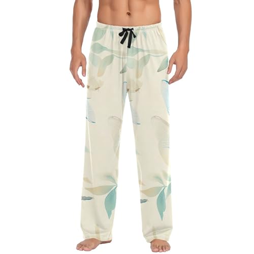 Men's Pajama Pants Watercolor Dragonflies Sleep Pajama Lounge Pant with Pockets, Elastic Waistband