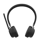 Lenovo Wireless Stereo Headset, Noise Cancelling Mic, Bluetooth 5.3 Multipoint, 31-Hour Talk & 60-Hour Playback, Lightweight 138g, Replaceable Earcups Over-Ear Comfort, Gaming, Office, & PC Use