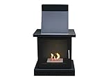 Alta qualità: realizzato con i migliori materiali, con corpo rettangolare in acciaio nero, porta in vetro temperato e uscita fumi decorativa.