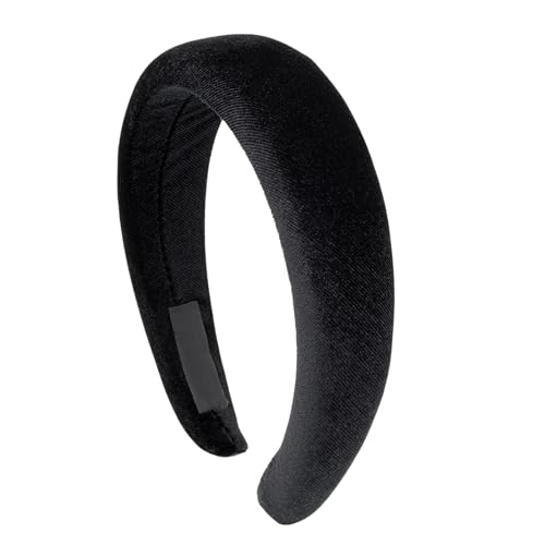 Moguri® Diademas acolchadas para mujer, sólidas, anchas, sencillas, para niñas, color sólido, suave satén, sin dientes, diademas gruesas