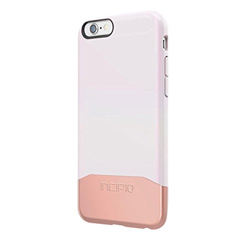 iPhone 6S Case, Incipio Edge Chrome Case [Hard Shell] Cover fits Both Apple iPhone 6, iPhone 6S - Iridescent White/Rose Gold