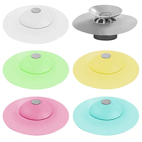 3 filtri di scarico in silicone a forma di stella, multicolore, tappo per vasca da bagno, coperchio di scarico, filtro per lavello con ventose