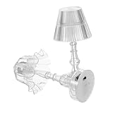 Apparence moderne : la lampe de table transparente apporte une touche créative de petite lampe de table à votre décor, ajoutant un attrait visuel tout en restant compacte pour un placement facile sur n'importe quelle table de chambre, petite lampe de chevet, lampes de chambre