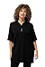 Ulla Popken Damen Basic Poloshirt, Schwarz, 46-48 EU