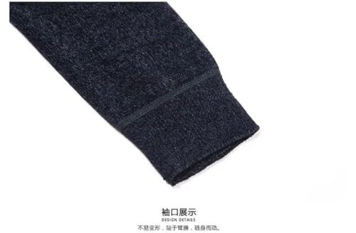 Men's Casual Slim Fit Korean Warmth Thick Knitted Soft Comfortable O-Neck Base Sweater3