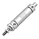 Heschen Pneumatischer Schlanker Luftzylinder, MAL 25-50, PT1/8‘’ Anschluss, 25mm Bohrung, 50mm Hub, Doppelt Wirkend
