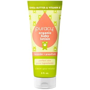Puracy Organic Baby Lotion, Organic Eczema Moisturizer for Infants and Newborns, Natural Kids Body Lotion for Sensitive Skin, Gentle Calming Lavender & Grapefruit Essential Oils, 8 Ounce