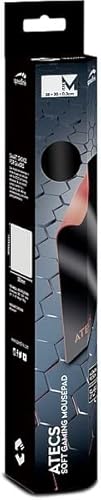 ATECS Soft Gaming Mousepad - Size M - Tappetino per Mouse da Gioco (38x30x0.3cm), Adatto per tutti i mouse con sensore ottico o laser) nero - Mousepad - Immagine 11