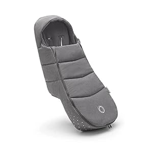 Bugaboo Ganzjahres Fußsack, unverzichtbares Kinderwagen-Zubehör für jede Jahreszeit, wasserdichter und atmungsaktiver Fußwärmer in Grey Mélange