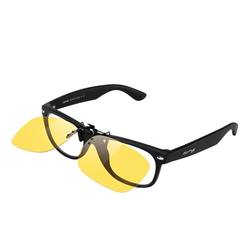Image of MERRY'S Polarized Clip on Sunglasses Flip Up Metal Clip Attachments for Prescription Glasses