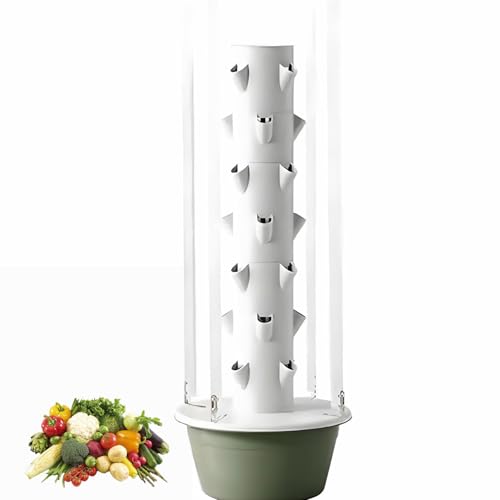 DowPie Hydroponics Tower Indoor Growing System Vertical Garden Planter Indoor