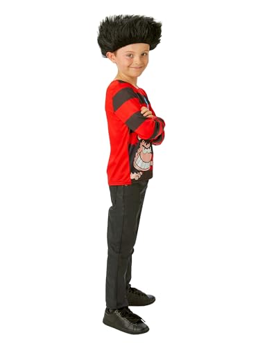 Rubies Official Dennis the Menace Costume, Beano Kids Fancy Dress Top & Wig