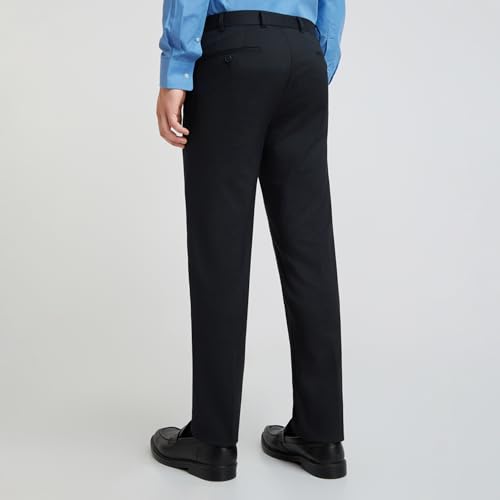 Image of Park Avenue Men Straight Neo Fit Poly Viscose Blend Structure Pattern Flat Front Formal Trouser