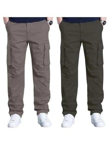 Image of Leriya Fashion Men's Cargo Pants | Multi Pocket Cotton Cargo Joggers for Men | Loose Fit Stylish Pant with Pockets | Casual Baggy Trousers & Streetwear Lower