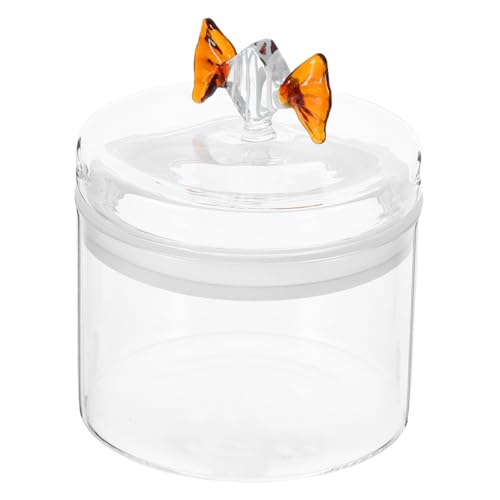 POPETPOP Tarro De Dulces Creativo Azucarero Con Tapa Divertido Plato De Dulces Plato De Dulces Cubierto Bote De Nueces De Café Cuenco Decorativo Organizador Para El Baño Transparent Vidrio