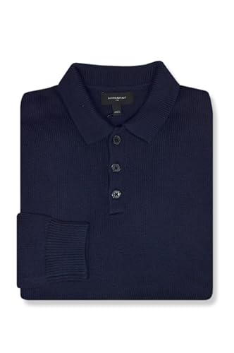 Banana Republic Mens 496098 Cozy Cotton Blend Long Sleeve Polo Sweater,