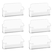 6 Stück Visitenkartenhalter, Transparenter Visitenkarten Aufbewahrung, 23*100*30mm Visitenkartenständer Für Displays, Visitenkartenbox Aus Acryl, Visitenkartenhalter Schreibtisch Für Das Büro