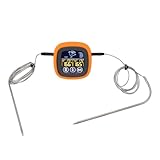 Yosoo Health Gear Fleischthermometer mit 2 Sonden, Digitaler Touchscreen, BBQ-Grillthermometer, Timer für Rindfleisch, Huhn, Truthahn, Fisch