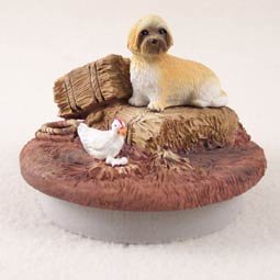 Conversation Concepts Miniature Lhasa Apso Brown w/Sport Cut Candle Topper Tiny One 