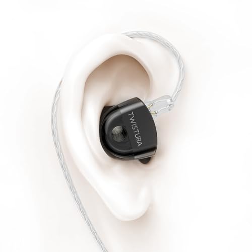 Image of TWISTURA D-MINOR In-Ear Monitor Wired Earphone with Mic, 10mm Dual-Magnetic Driver, LCP Diaphragm with 3 Replaceable Filters, Oxygen-Free Copper Silver-Plated Cable + DAC Adapter with 3.5mm Plug