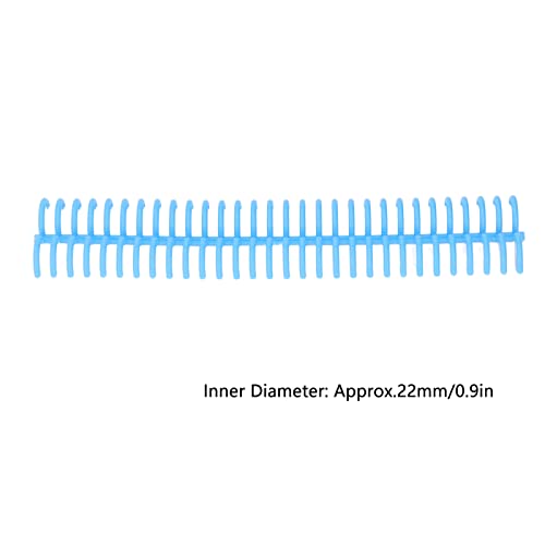 10 Stück Kunststoff Bindekämme, 22mm Durchmesser 30 Löcher Spiralbindungsrücken Buchbinder, Schlaufen Spiralbinderücken Set für die Herstellung von Dokumenten, Notizbüchern, Dateien, Alben(Blue)