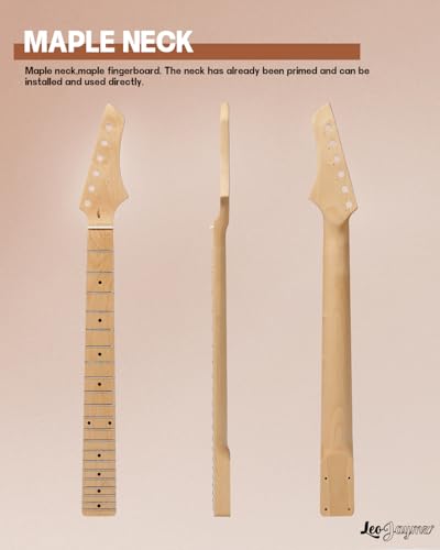 Image of Leo Jaymz DIY TL Style Electric Guitar Kits,Spray-painted Mahogany Body,Maple Neck, including all Components (TL Surf Green New)