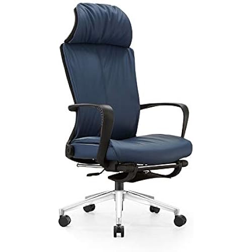 YEBDD Computer Chair Reclining Lunch Break Chair Office Home Comfortable Sedentary Waist Chair Ergonomic (Color : Blue)