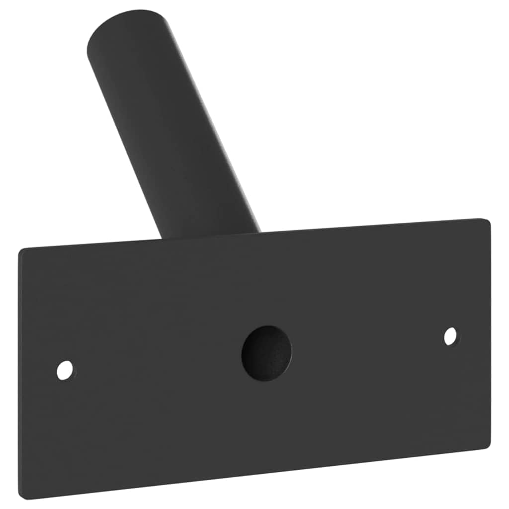Fahnenmast Halterung aus Stahl schwarz 13 x 6 x 0,2 cm wetterfest rostfrei für Fahnenzubehör Wandhalterung Garten Balkon Terrasse Outdoor Befestigung